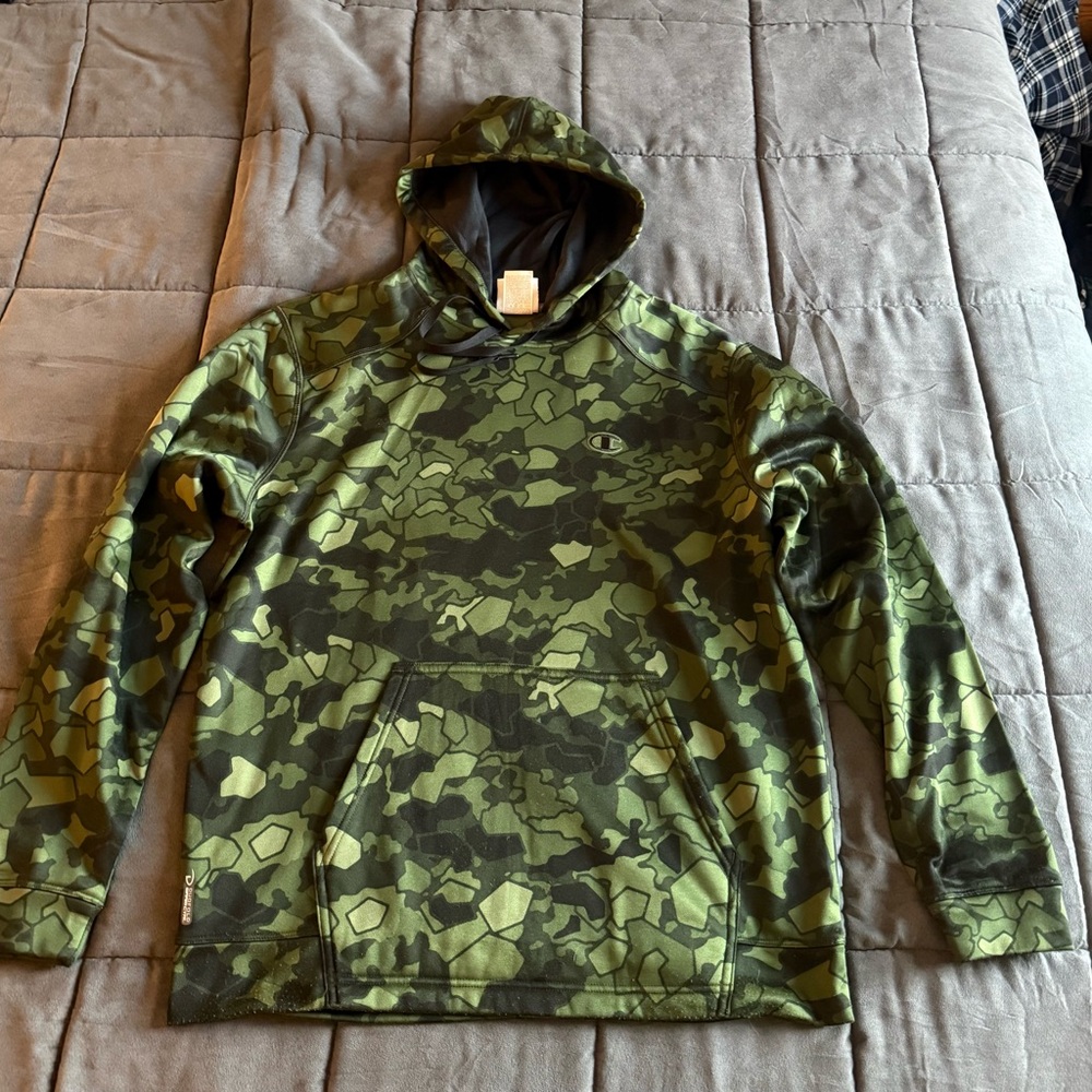 Champion Camouflage Performance Duofold Pullover Size Large